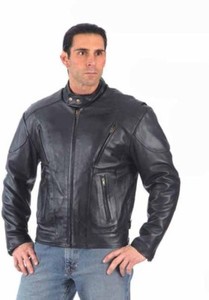 vented leather motorcycle jacket