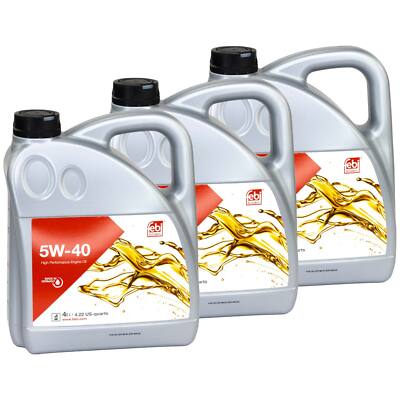 Motoröl Motor Öl Febi 32937 SAE 5W-40 3 X 4 Liter für Alfa Romeo
