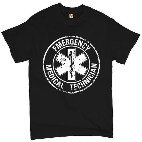 Emergency Medical Technician T-shirt EMT Distressed Star of Life Men's Tee