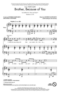 Brother, Because of You Choral SATB divisi Pamela Stewart