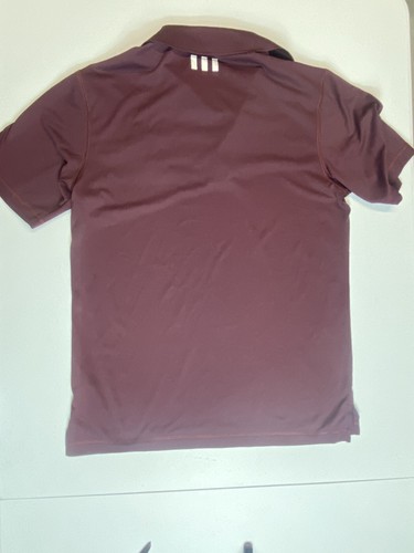 Mississippi State Shirt Adidas Golf Polo Small Maroon Bulldogs MSU College Ball - Picture 11 of 11