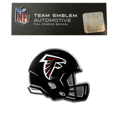 New NFL Atlanta Falcons Color Aluminum Helmet 3-D Auto Emblem Sticker Decal