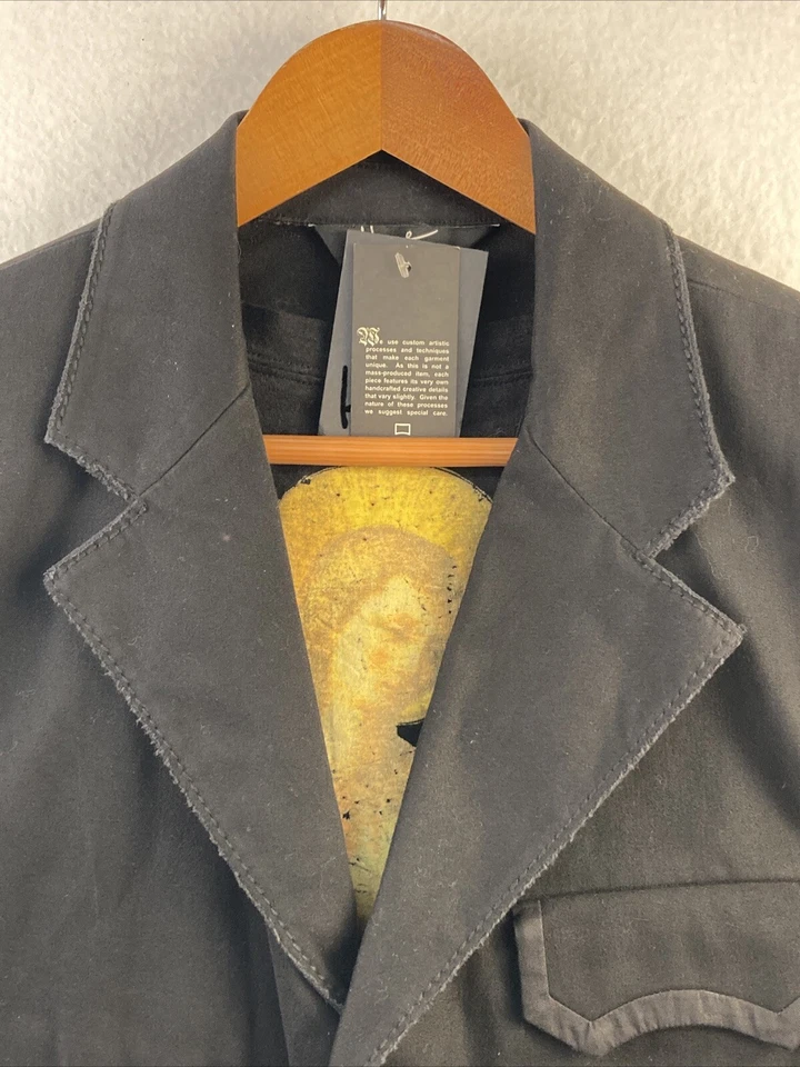 House of Howe Sz 40 Mens Blazer Jacket Black English Rock Gothic Renaissance NWT - Image 4 of 4