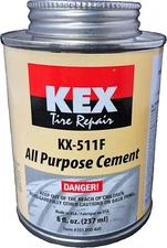 Kex KX-511F Vulcanizing Rubber Tire Plug/Patch Repair Cement Glue Adhesive 8 oz