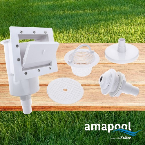 Amapool Pool Einbauskimmer Skimmer komplett Set inkl Einlaufdüse Korb Poolklappe - Bild 6 von 9