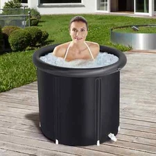 100 Gal Cold Plunge Tub Portable Ice Bath Tub for Athletes and Foldable Ice P...