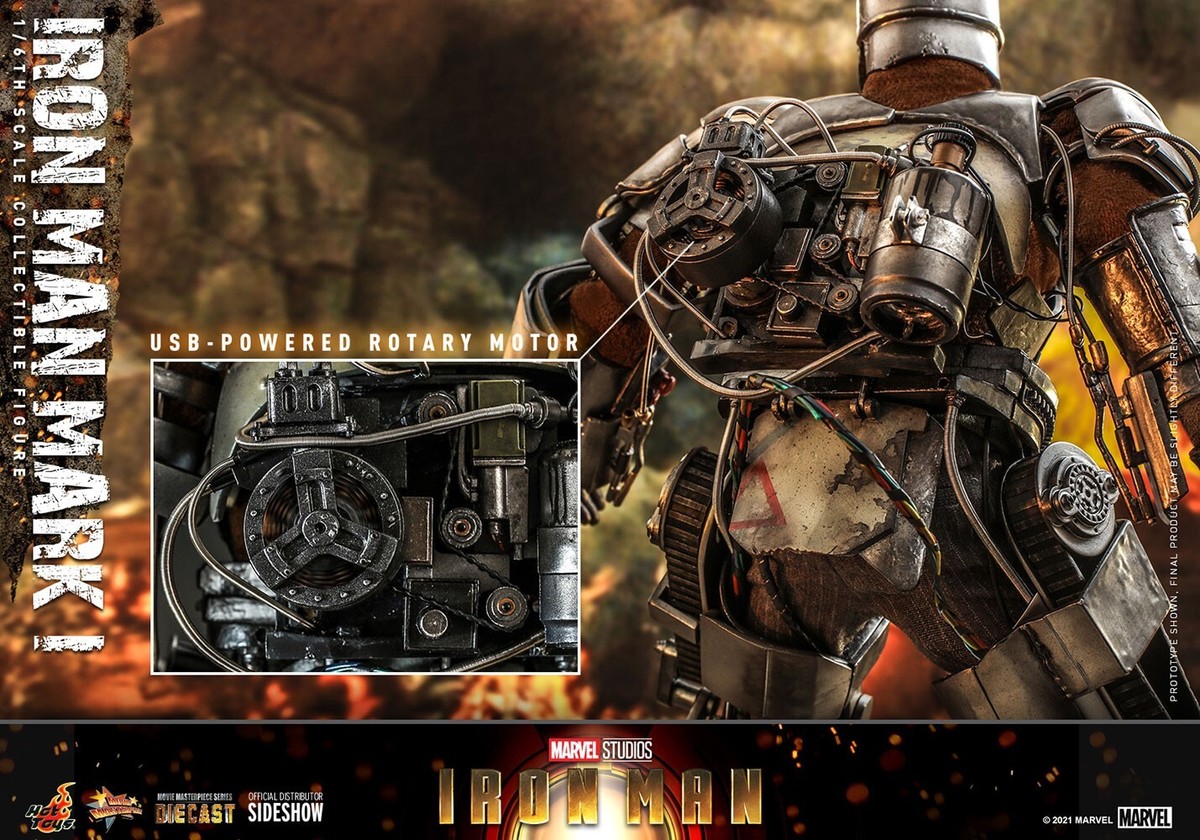 Hot Toys MMS605-D40 Iron Man Mark I 1 Suit Diecast 1/6 Scale 12