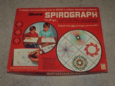 Vintage Spirograph Drawing Gear Game in Box All but 1 pen