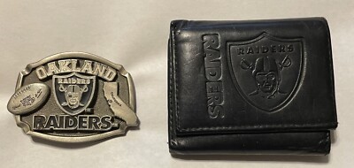 1996 Oakland RAIDERS belt Buckle and Wallet
