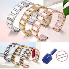 12mm-19mm 20mm 22mm Ceramic Stainless Steel Watch Band Link Bracelet Metal Strap