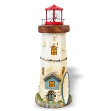 Leuchtturm mit Solar-Rundum-Leuchte, Gartendekoration