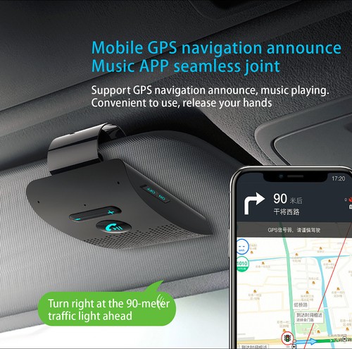 Wireless Bluetooth Speakerphone Multi-point Handsfree Accessories For Car Truck - Picture 9 of 18
