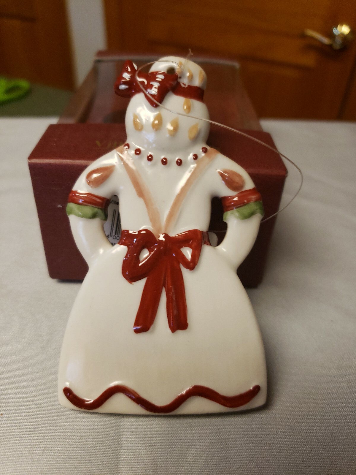 Villeroy &Boch Snowman Lady Ginger ornament. Brand New. Original box