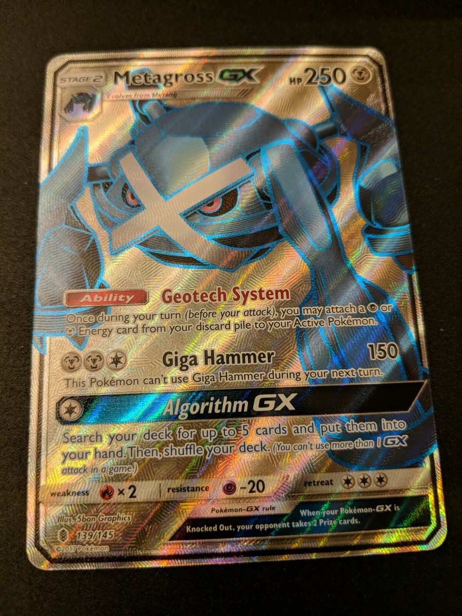metagross gx pokemon card Metagross GX 139/145 Full Art Guardians Rising Ultra Rare Pokemon