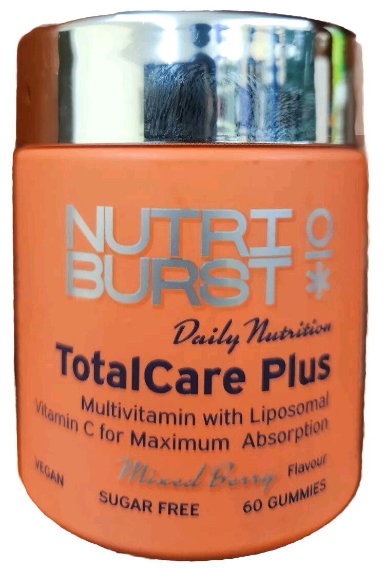 Nutriburst TotalCare Plus Multivitamin(A, D3,E,C,B6,B12,B5) 60 Gummies - Vegan