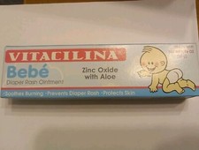 Vitacilina Bebe Diaper Rash Ointment Zinc Oxide with Aloe 1.76 Oz. EX 1/26