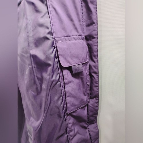 L.L. Bean Women's Size S Reg Purple 3/4 Length Puffer Coat & Hood w/FauxFur Trim - Picture 12 of 15