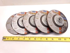 Lot of 5 Norton Charger Plus #29853 Abrasive Wheel 4-1/2" X 1/8" X 5/8"-11