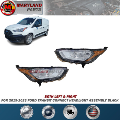 #ad For 2019 2023 Ford Transit Connect Both Left amp; Right Headlight Assembly Black $199.99