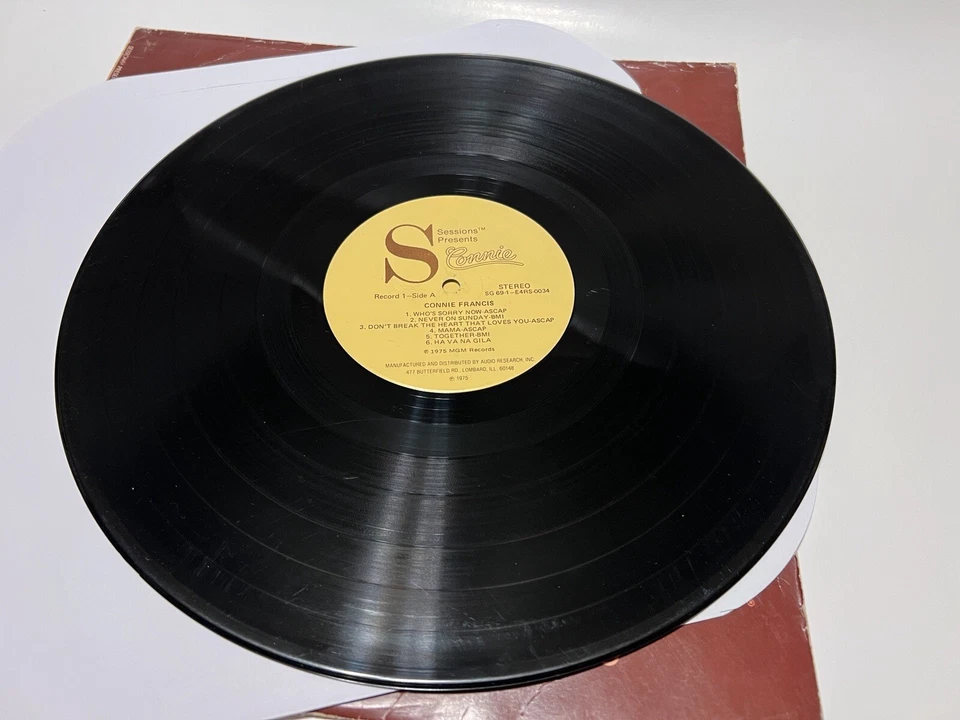 Connie Francis Self Titled Double LP Vinyl Record 1975 Sessions MGM SG 69 VG - Image 4 of 4