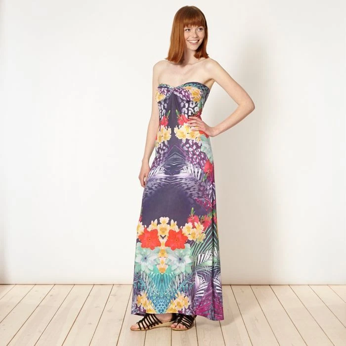 Lipsy floral twist deals front maxi dress