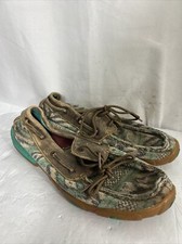 Twisted X Boots Womens Boat Shoe Driving Moccasins Size 8.5 M WDM0133 Aztec