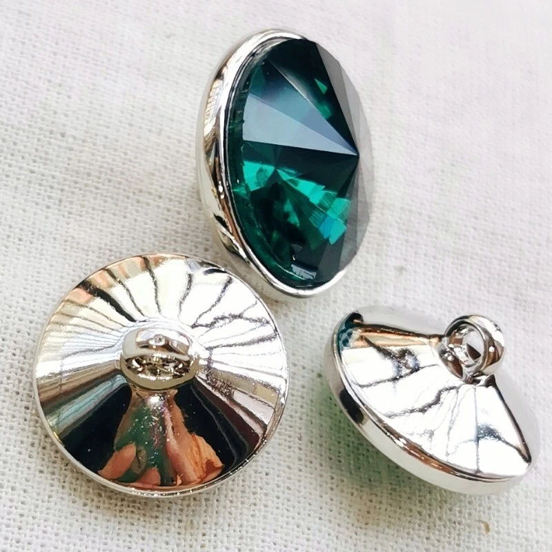 10X Glitter Glass Crystal Button Shiny Rhinestone Accessory for Shirt Sewing DIY - Image 3 of 4