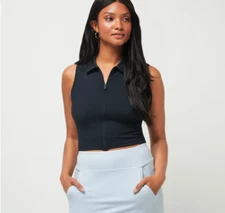 Travis Mathew Women's Midline Sleeveless Polo BLACK XL M S XS