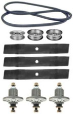 John Deere LA130 100 Series 48" Mower Deck Rebuild Kit Spindles Blades Belt