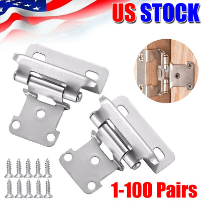 1/2 Inch Overlay Self Closing Cabinet Hinges Semi Wrap Kitchen Door Hinge Lot