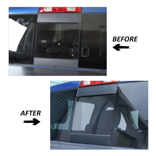 Truck Rear Middle Window Sticker Cover Trim For Dodge Ram 1500 11+ Carbon Fiber - Picture 4 of 8