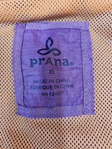 Prana Purple Anorak Windbreaker Jacket Drawstring Hood Half Zip Pullover Xsmall - Picture 3 of 8