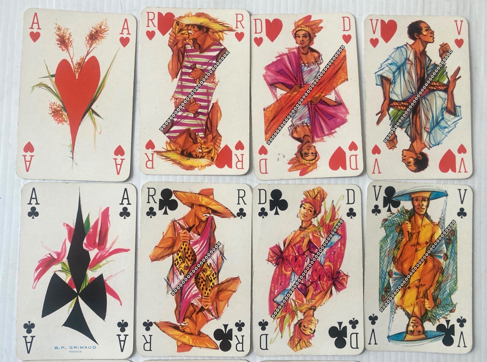 Double deck playing cards Grimaud Banque des Antilles françaises Hodges design