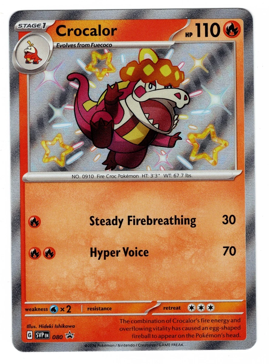 crocalor pokemon card price Gem Pack Vol. 1 Stars Holo Chinese #0403 CGC 10 [RR] Hyper Voice (70) Weakness / Resistance / Retreat Cost Crocalor 024/182 - NM /
