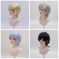 1/6 1/4 1/3 Uncle BJD Doll Wolf Tail Wig Boy Hair White Black Gray Gold Blue 10