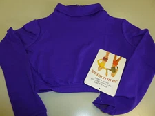 Crop Top Long Sleeve Lightweight J B Bloomers # 2930 Gym top Purple XSM - XXL