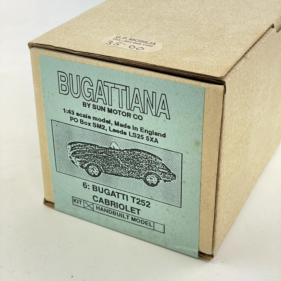 Bugattiana Sun Motor Co 6 Bugatti T252 Cabriolet Kit 1:43 Scale - Image 2 of 4