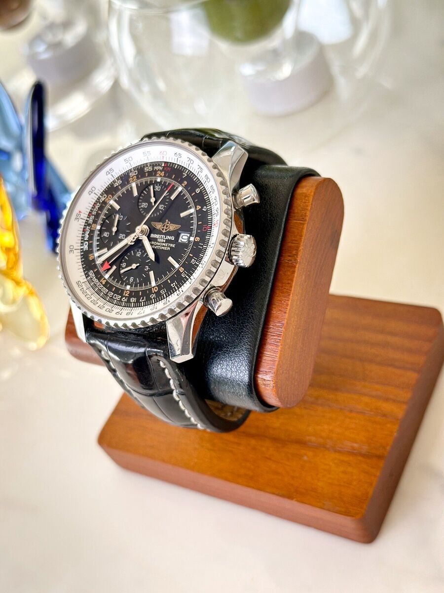 Breitling Navitimer World GMT Black Dial 46MM Steel/Leather Breitling Navitimer World GMT Black Dial 46MM Steel/Leather