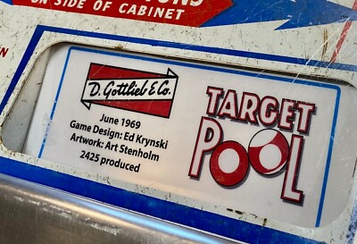 Gottlieb Target Pool Flipper Custom Schürze Karten Anleitung Regeln Informationen
