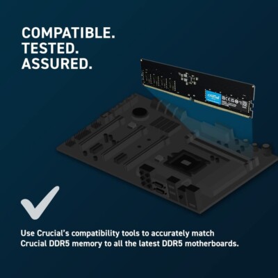 Crucial 16GB Single DDR5 5600MHz PC5-44800 RAM 288-Pin Desktop
