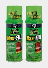 2  Touch 'n Foam Max Fill Polyurethane All Purpose Foam Expanding Sealant 12oz