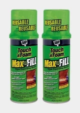 2 ~ Touch 'n Foam Max Fill Polyurethane All Purpose Foam Expanding Sealant 12oz
