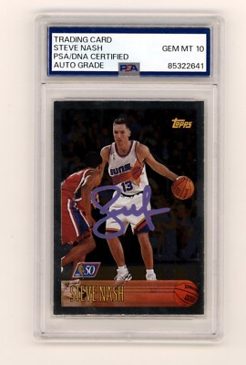 Steve Nash 1996-97 Topps Silver Foil NBA 50 #182 Rookie RC PSA 10