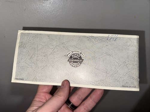 1968 Chevrolet Owner Protection Plan Protect-o-Plate Corvette Camero Chevelle F - Picture 2 of 5