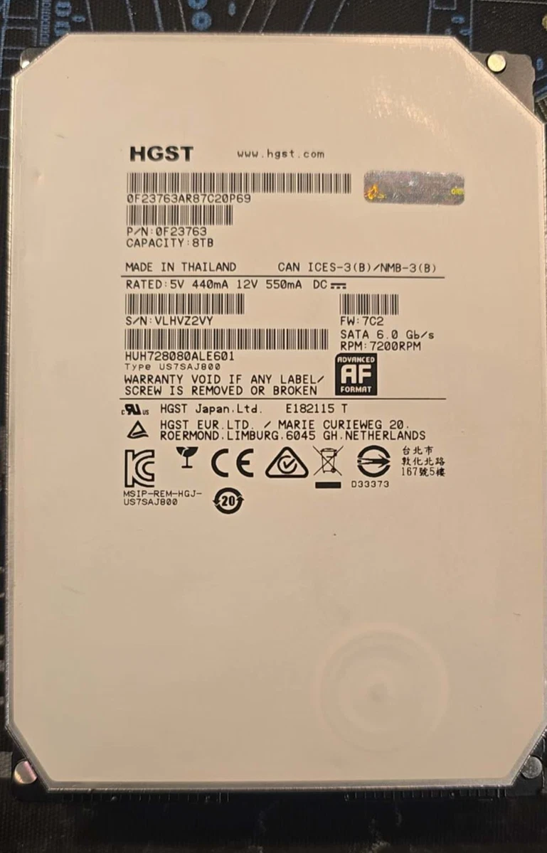 Gzmrkr7台日立HGST ８TB 内臓HDD 高信頼ヘリウム充填HDD Gzmrkr7台日立HGST 8TB 内臓HDD 高信頼ヘリウム充填HDDの通販