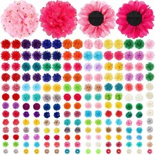200 Pcs Dog Collar Flowers Bows Bulk Grooming for Girls Boys Pets Puppies Cat...