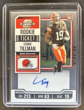 2023 Panini Contenders Optic Cedric Tillman RC Ticket RPS Auto #104b Browns
