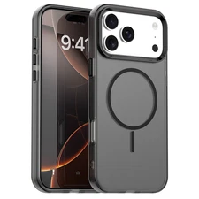 For iPhone 17 Pro Max 16 15 Magnetic Hard Back Protective Back Shockproof Case 