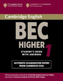 Cambridge Bec Higher 1: Examination Papers from U... | Buch | Zustand akzeptabel