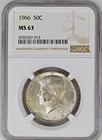 1966 KENNEDY HALF DOLLAR NGC MS63 Philadelphia Mint USA Collector's Coin 15 🔥